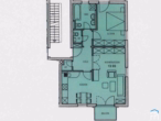 Grundriss - Charmante 2-Zimmer-Wohnung mit sonnigem Balkon und TG-Stellplatz in Saal an der Donau